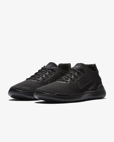 Shop Nike Free Rn 2018 942836-002 Men's Core Black Low Top Road Running Shoes Cg374