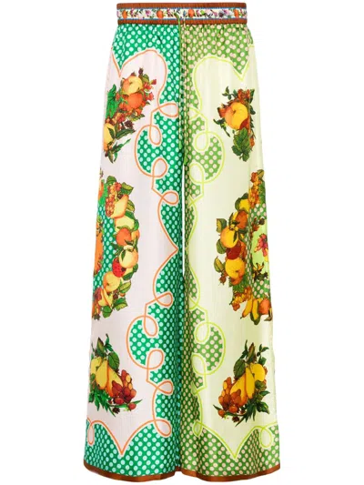 Shop Alemais Alémais Lemonis Silk Pant Clothing In Multicolour