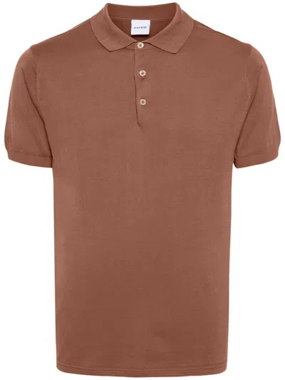 Shop Aspesi Polo Mod. M433 Clothing In Brown