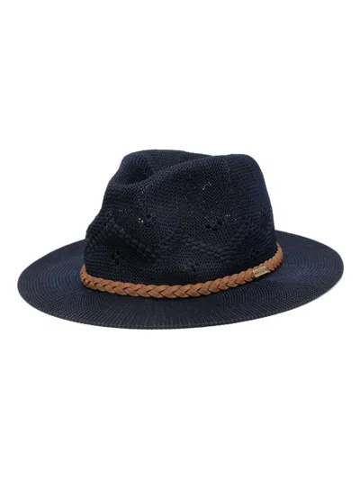 Shop Barbour Flowerdale Trilby Summer Hat Accessories In Ny71 Navy