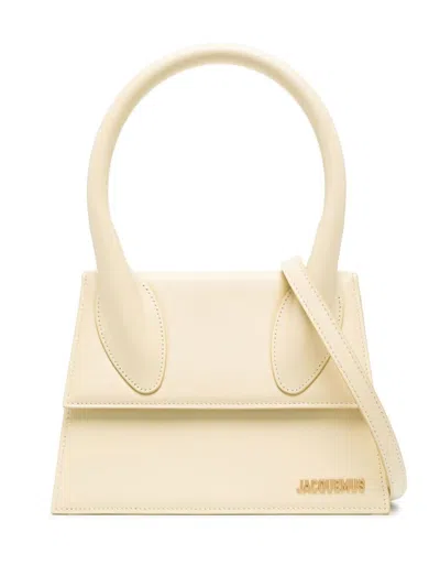 Shop Jacquemus Le Grand Chiquito Handbag In Ivory