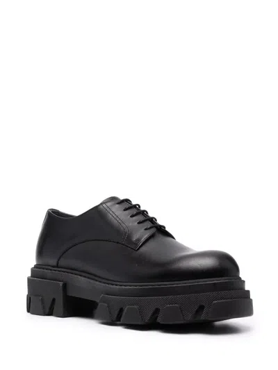 Shop P.a.r.o.s.h. Lace-up Chunky-sole Shoes In Black