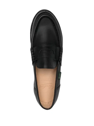 Shop Paraboot Orsay Leather Loafers In Black