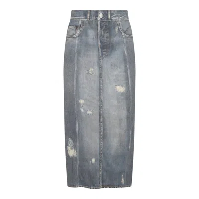 Shop Acne Studios Skirts In Denim Blue