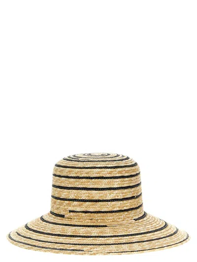 Shop Borsalino Bicolor Straw Hat In Beige