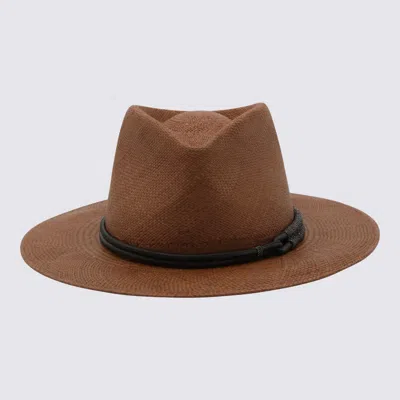 Shop Brunello Cucinelli Brown Fedora Hat