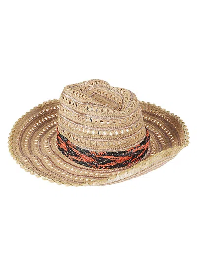 Shop Exquisite J Raffia Sombrero Hat In Multicolour