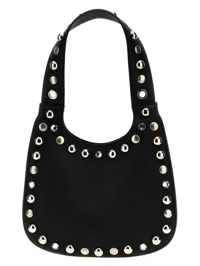 Shop Panconesi 'diamanti Saddle Bag S' Handbag In Black
