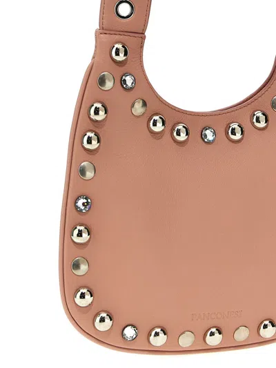 Shop Panconesi 'diamanti Saddle Bag S' Handbag In Pink