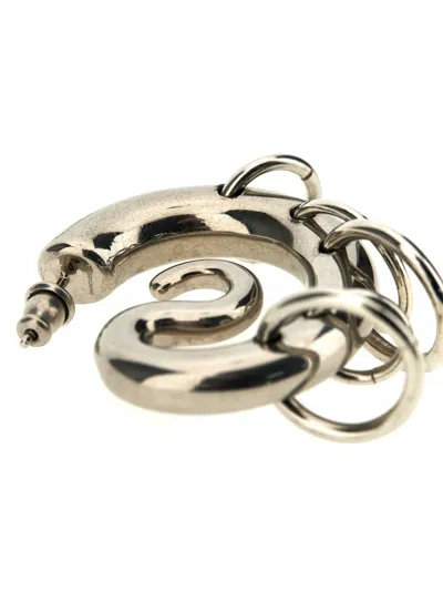 Shop Panconesi 'pierced Serpent' Earrings In Silver