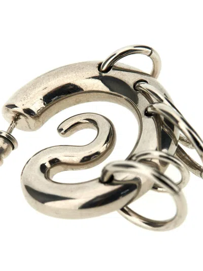Shop Panconesi 'pierced Serpent' Earrings In Silver
