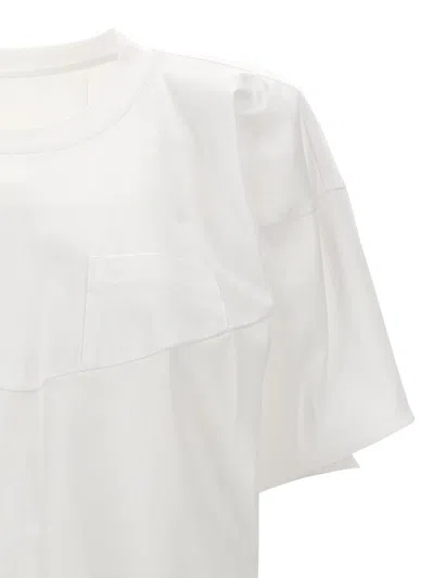 Shop Sacai Jersey T-shirt In White