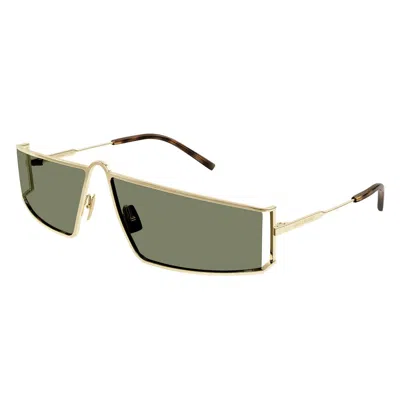 Shop Saint Laurent Eyewear Sunglasses In Gold