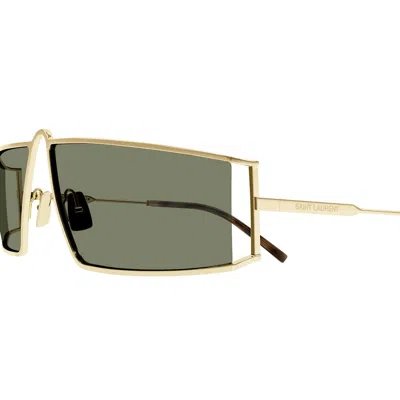 Shop Saint Laurent Eyewear Sunglasses In Gold