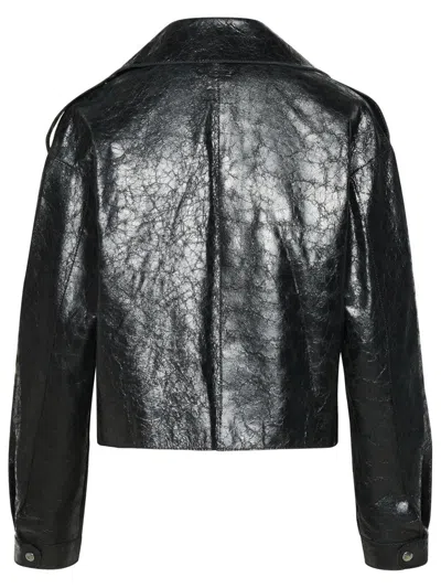 Shop Salvatore Santoro Black Leather Jacket