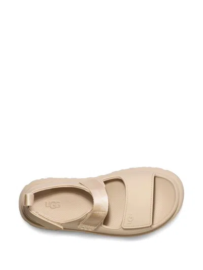 Shop Ugg Goldenglow Flatform Sandals In Sea Salt