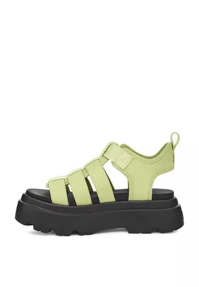 Shop Ugg Cora Leather Sandals In Caterpillar