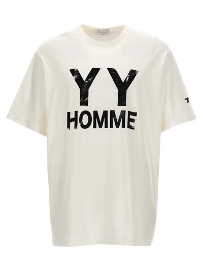 Shop Yohji Yamamoto Logo Print T-shirt In White