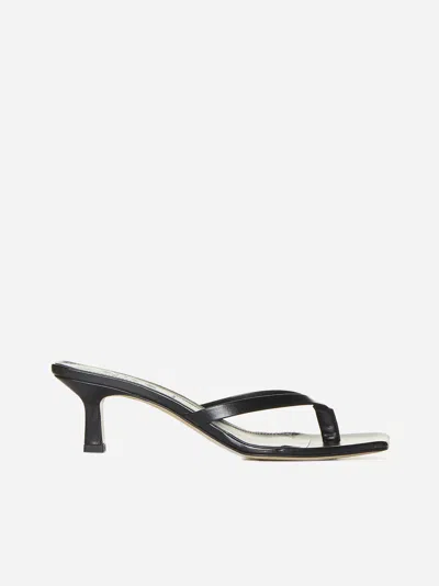 Shop Aeyde Wilma Nappa Leather Sandals In Black