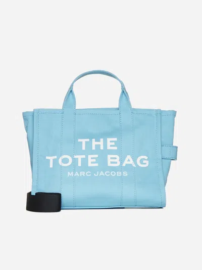 Shop Marc Jacobs The Medium Tote Canvas Bag In Aqua
