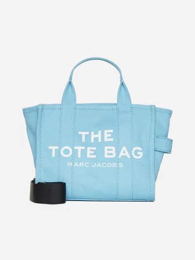 Shop Marc Jacobs The Small Tote Canvas Bag In Aqua