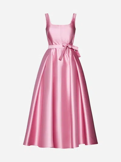 Shop Blanca Vita Arrojado Satin Midi Dress In Pink