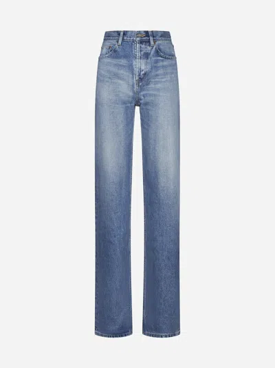 Shop Saint Laurent Straight-leg Jeans In Charlotte Blue