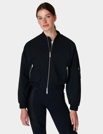 Shop Sweaty Betty Explorer Bomber Jacket In Black