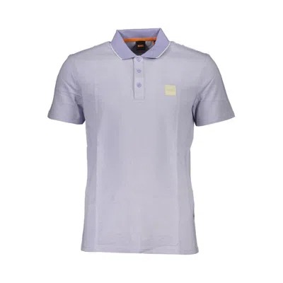 Shop Hugo Boss Purple Cotton Polo Shirt