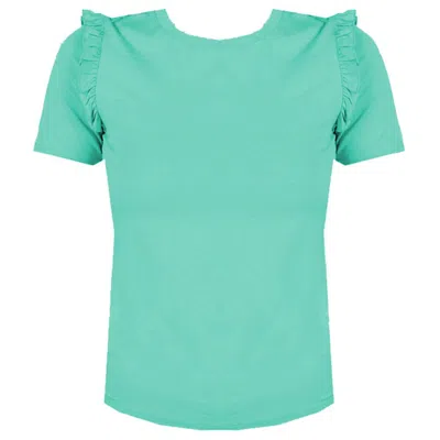 Shop Patrizia Pepe Green Viscose Tops & T-shirt