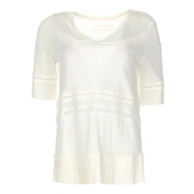 Shop Patrizia Pepe White Linen Tops & T-shirt