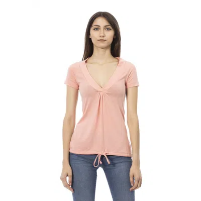 Shop Trussardi Action Pink Cotton Tops & T-shirt