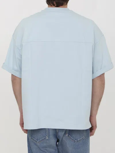 Shop Bottega Veneta Cotton T-shirt In Blue