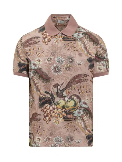 Shop Etro Rome Polo In Pink