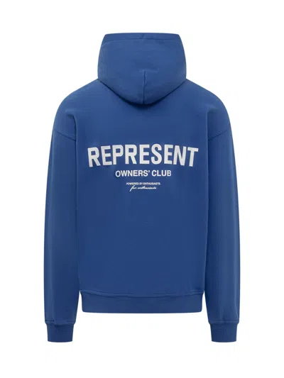 Shop Represent Owners Club Hoodie In Blue