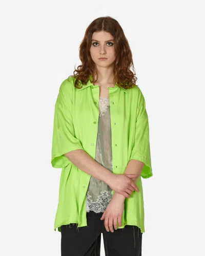 Martine Rose Camisole Shirt Lime / Irridescent In Yellow