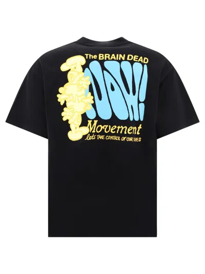 Shop Brain Dead "the Now Movement" T-shirt In Black
