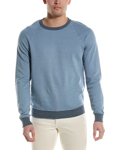 Shop Save Khaki United Collegiate Fleece Crewneck Sweatshirt In Blue