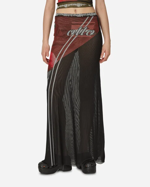 Ottolinger Red Printed Maxi Skirt