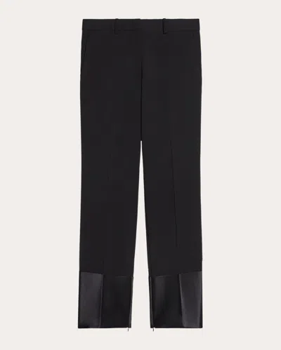 Shop Helmut Lang Women's Slim Tuxedo Trousers In Black