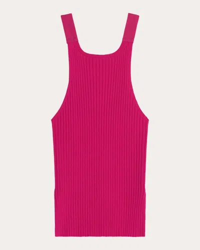 Shop Helmut Lang Women's Ribbed Tank Top In Pink