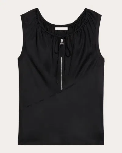 Shop Helmut Lang Women's Drawstring Sleeveless Top In Black