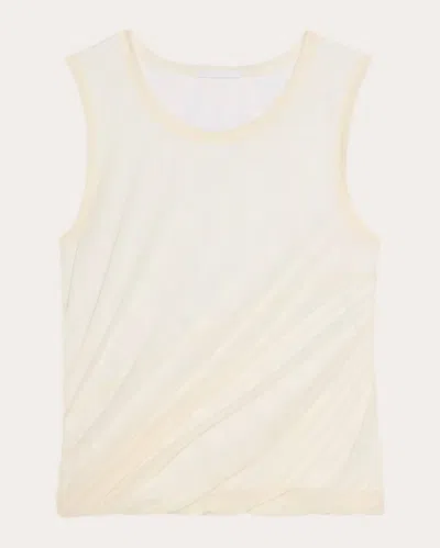 Shop Helmut Lang Women's Jersey Bubble Tank Top In White