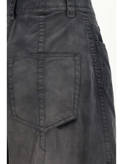 Shop Alexander Wang Pants In Washed Black Pearl