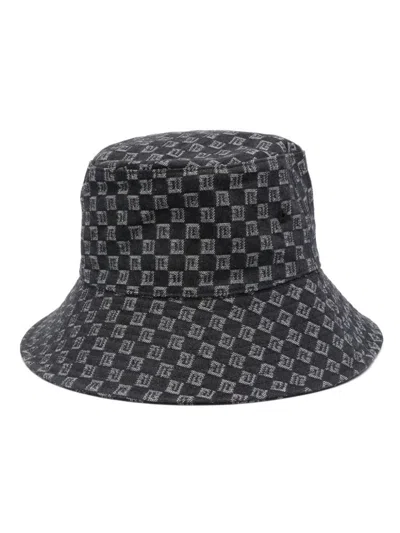 Shop Balmain Hats In Noir/blanc