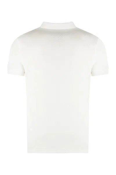 Shop Hugo Boss Boss Boss X Matteo Berrettini - Techno Jersey Polo Shirt In White