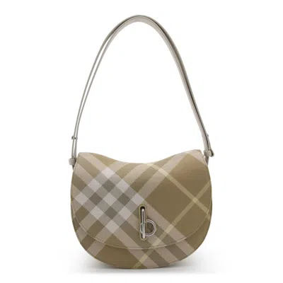 Shop Burberry Bags In Flax Ip Check