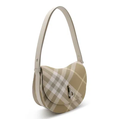 Shop Burberry Bags In Flax Ip Check