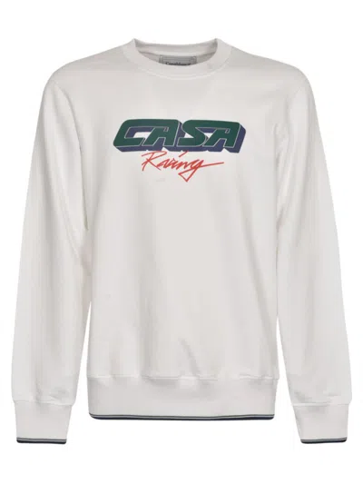 Shop Casablanca Sweaters In White Loopback