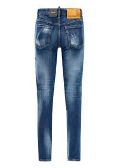 Shop Dsquared2 Pants In Denim Blue